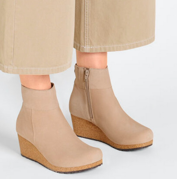 Ebba Suede Wedge Boots - Warm Sand