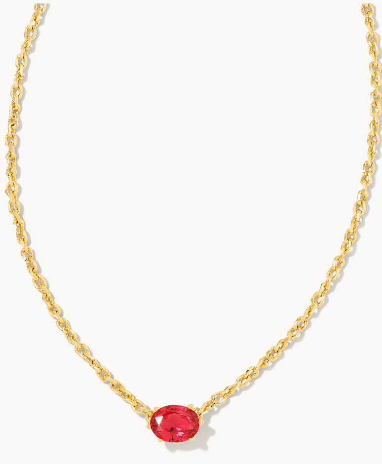 Kendra Scott Cailin Pendant - Gold Red