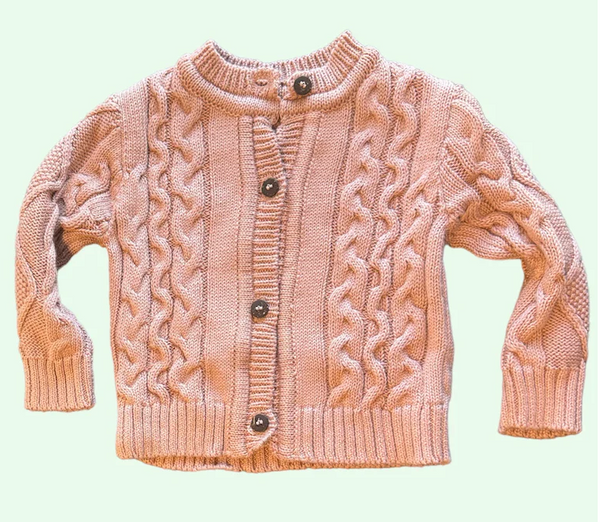 Cotton Baby Cardigan - Pink
