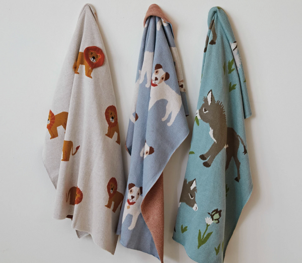 COTTON BABY BLANKET - DOGS