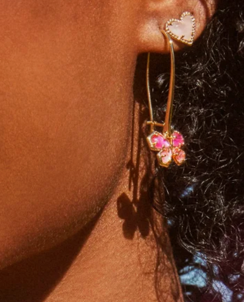 Mae Butterfly Earrings - Pink