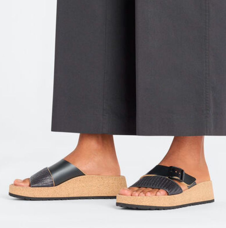 Almina Black Raffia Narrow