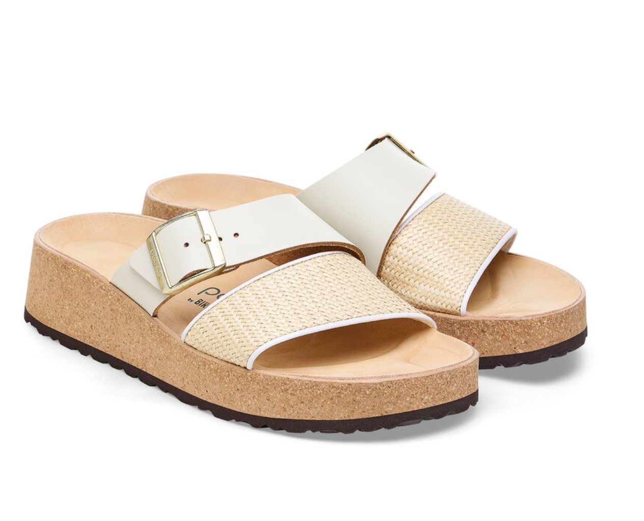 Almina White Raffia Narrow