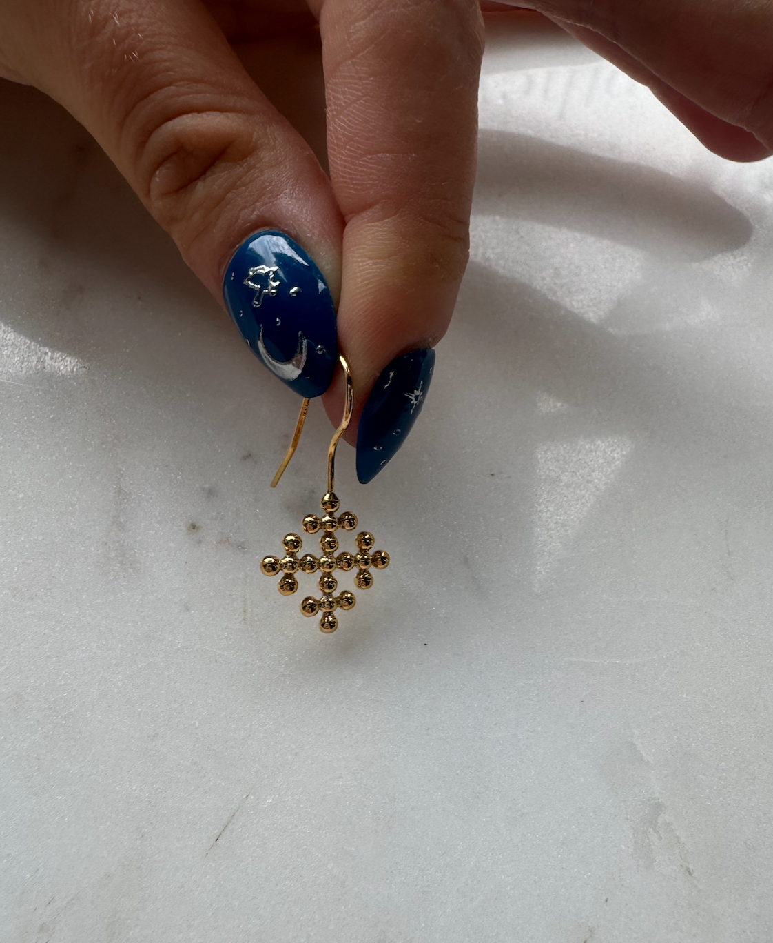 Enewton Classic Beaded Signature Cross Drop