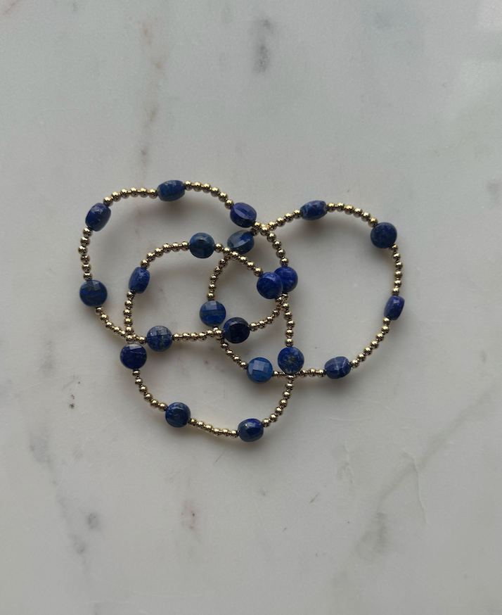 Enewton Blue/Gold Beaded Bracelet