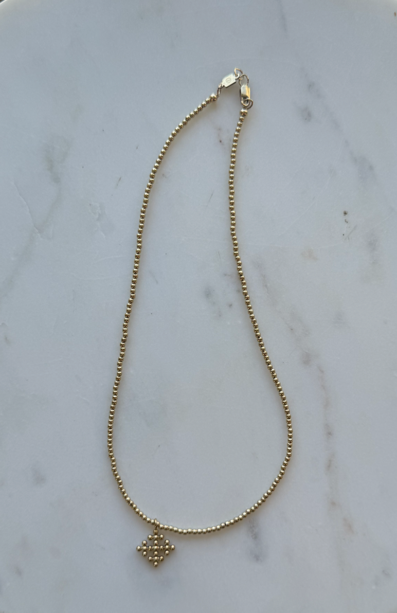 Enewton Beaded Cross Necklace 15"