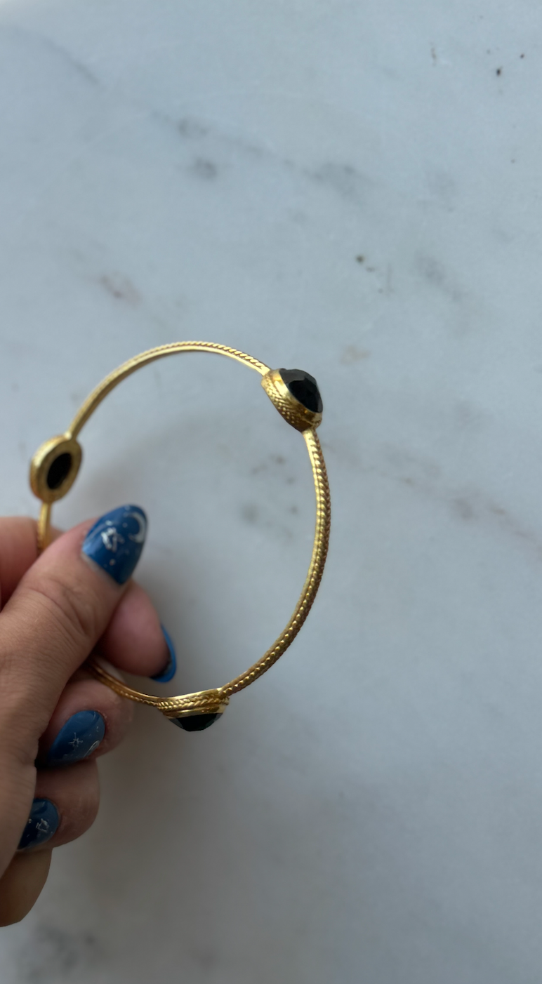 Julie Vos Calypso Bangle - Black