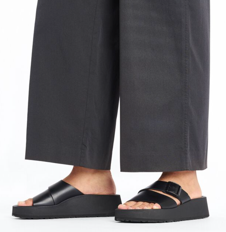 Almina Black Leather Narrow