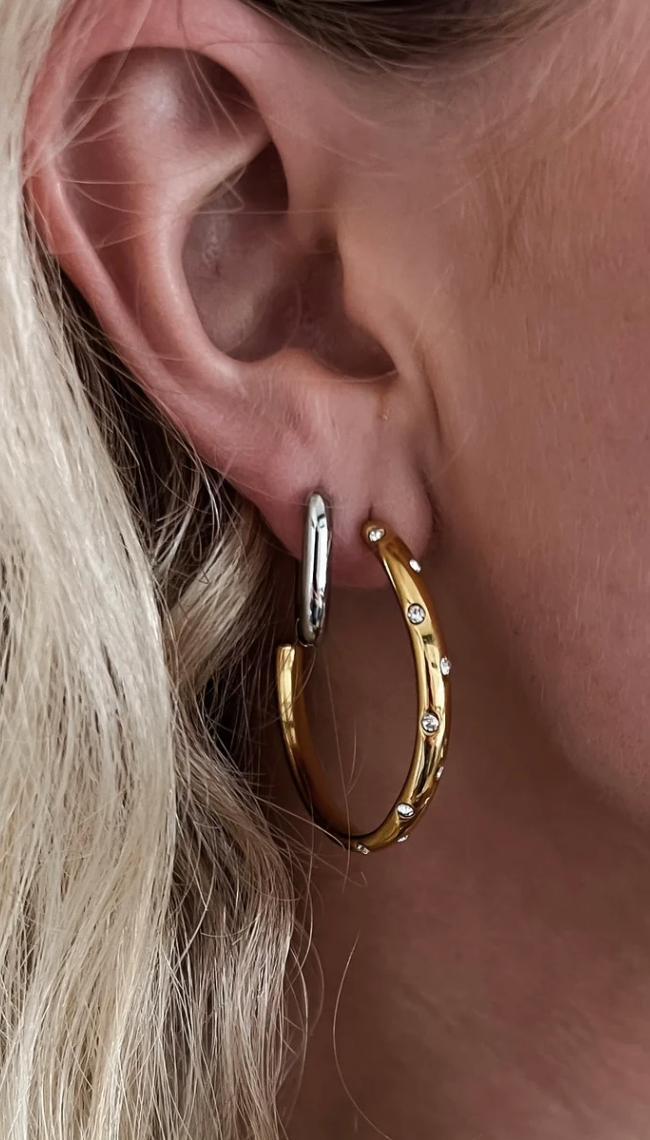 Béljoy Elisha Diamond Crystal Hoops