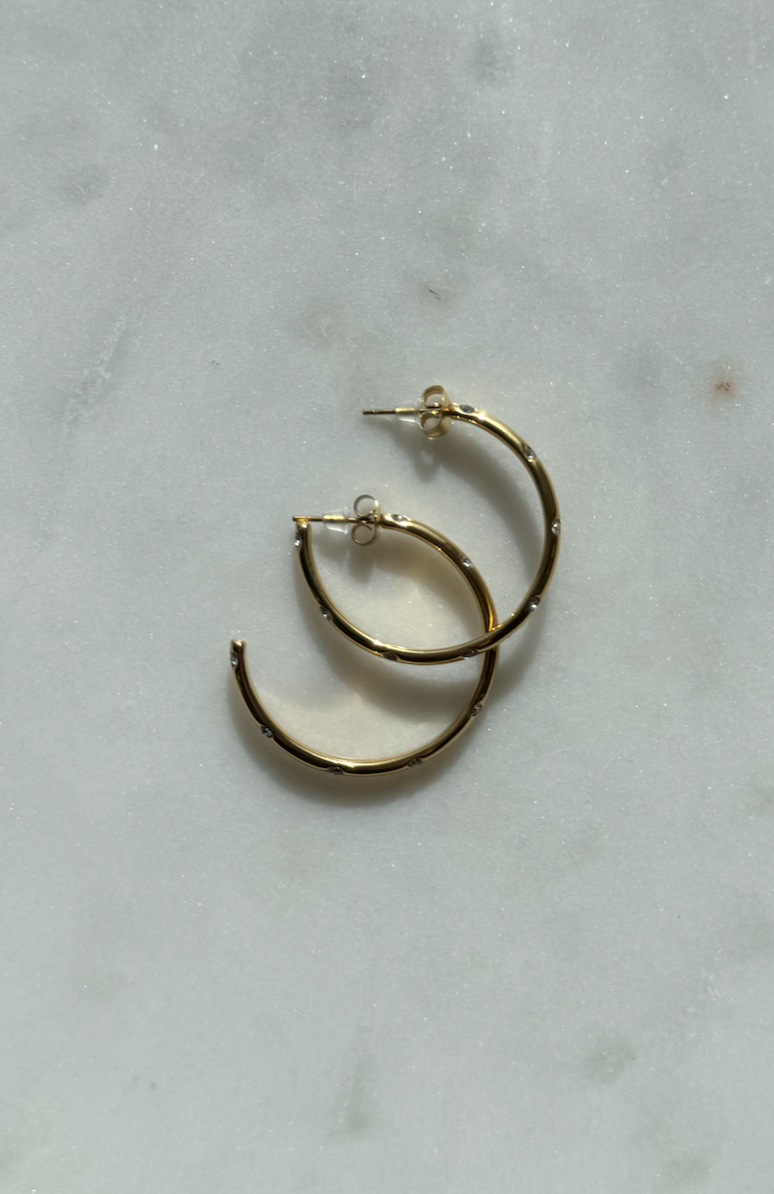 Béljoy Elisha Diamond Crystal Hoops