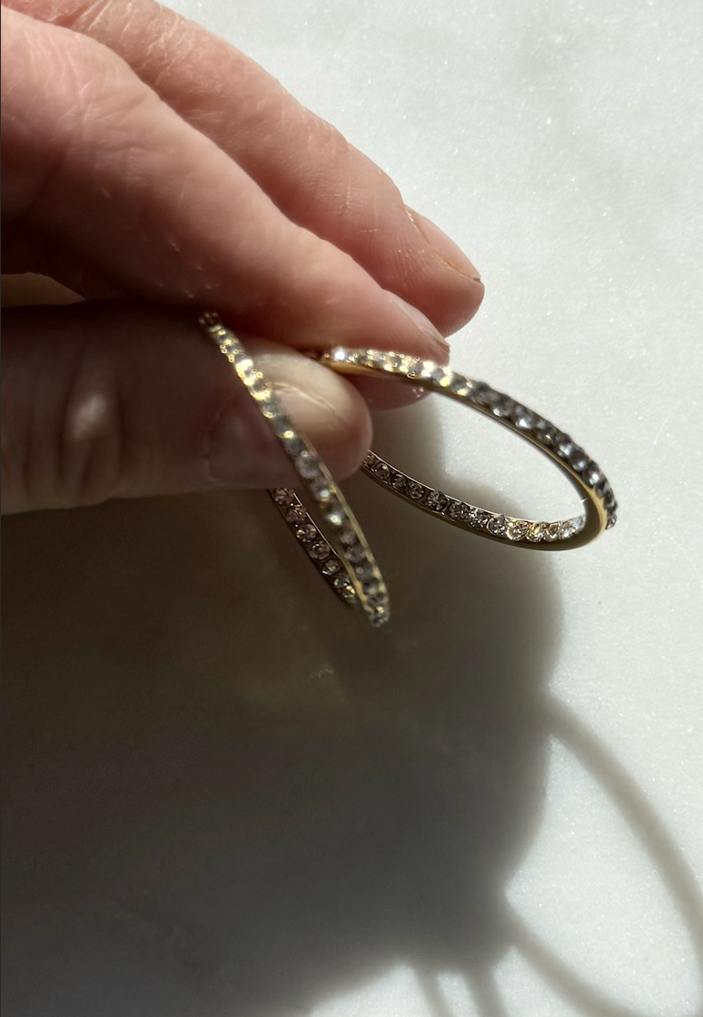 Béljoy Echo Crystal Hoop - Gold