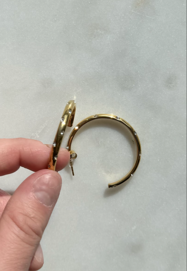 Béljoy Elisha Diamond Crystal Hoops