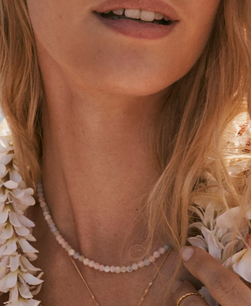 Kendra Scott Sylvia Strand Necklace Gold Morganite Ombre