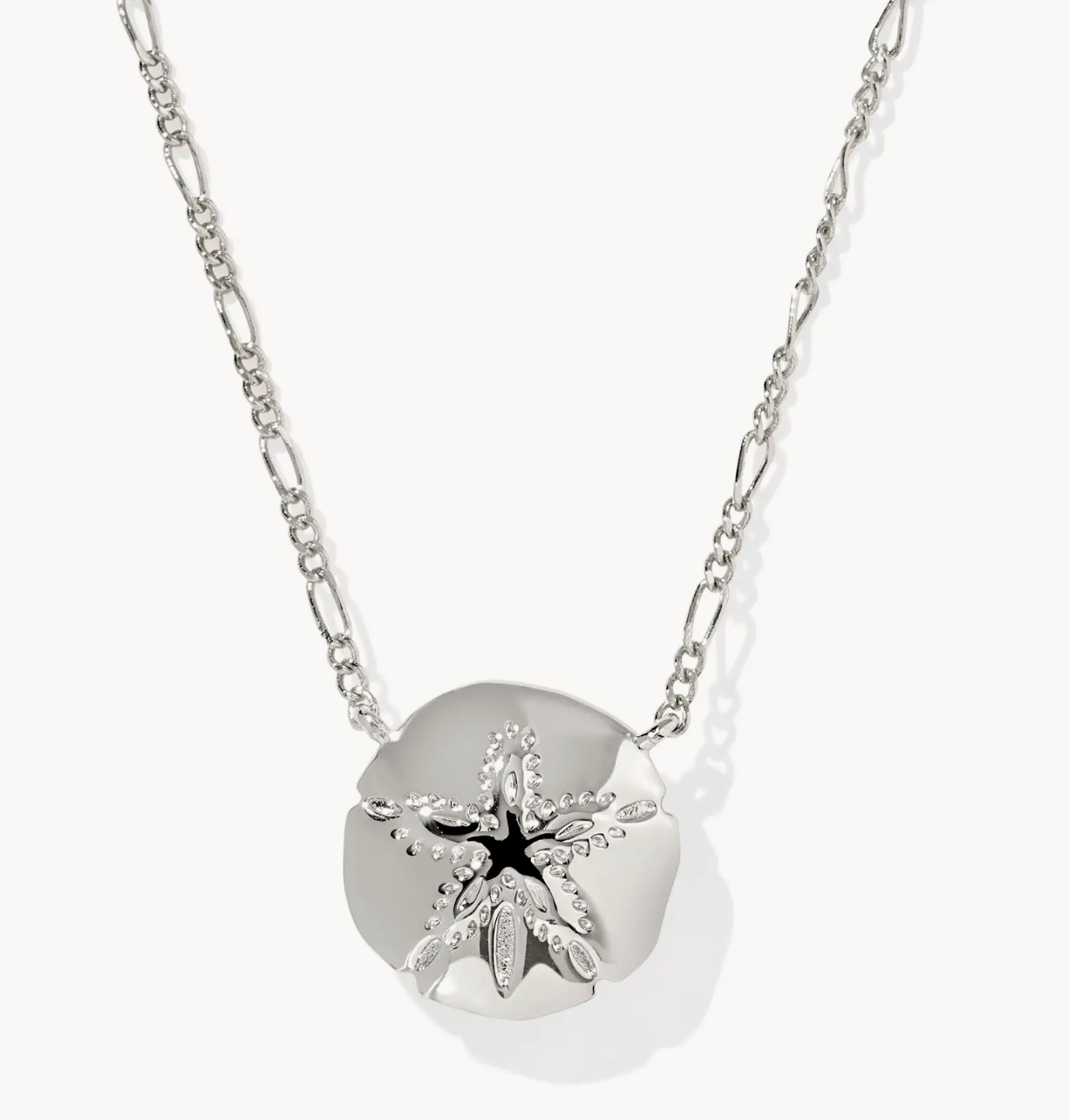 Kendra Scott Sand Dollar Silver Pendant Necklace