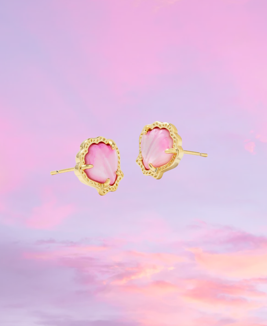 Kendra Scott Brynne Shell Stud Earrings Blush