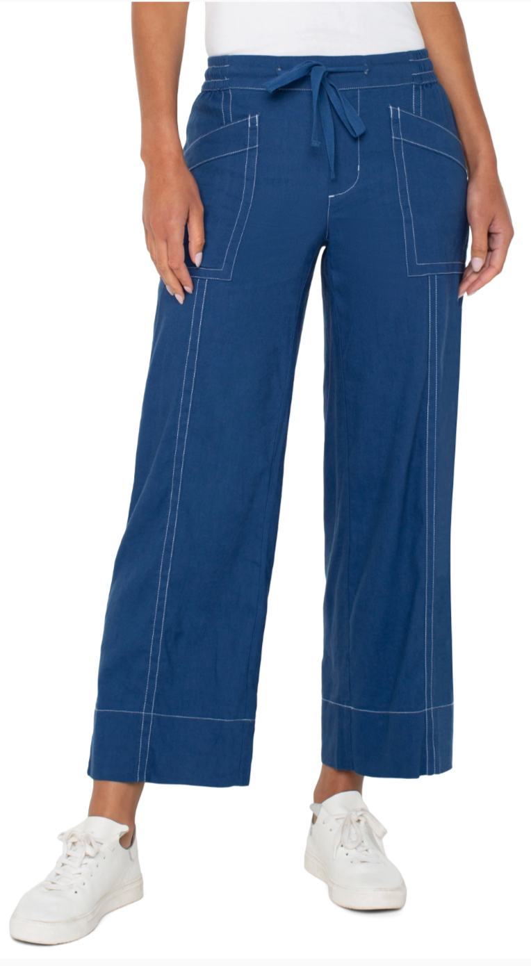 Liverpool Pull-On Wide Leg - Goddess Blue