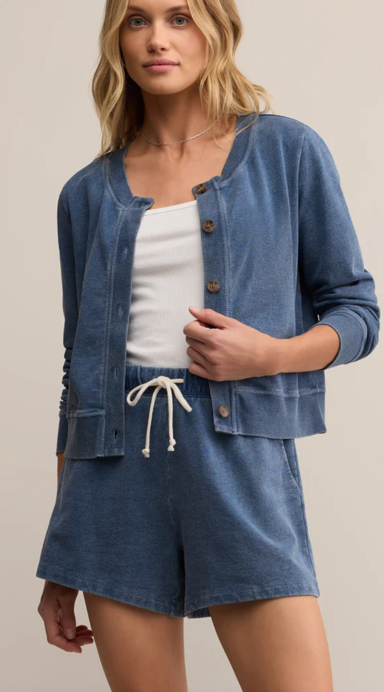 Z Supply Daily Knit Cardigan Vintage Indigo