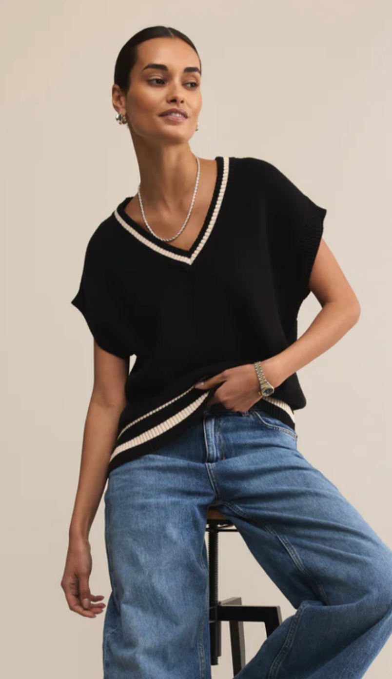 Z Supply Fletcher Sweater Vest Black