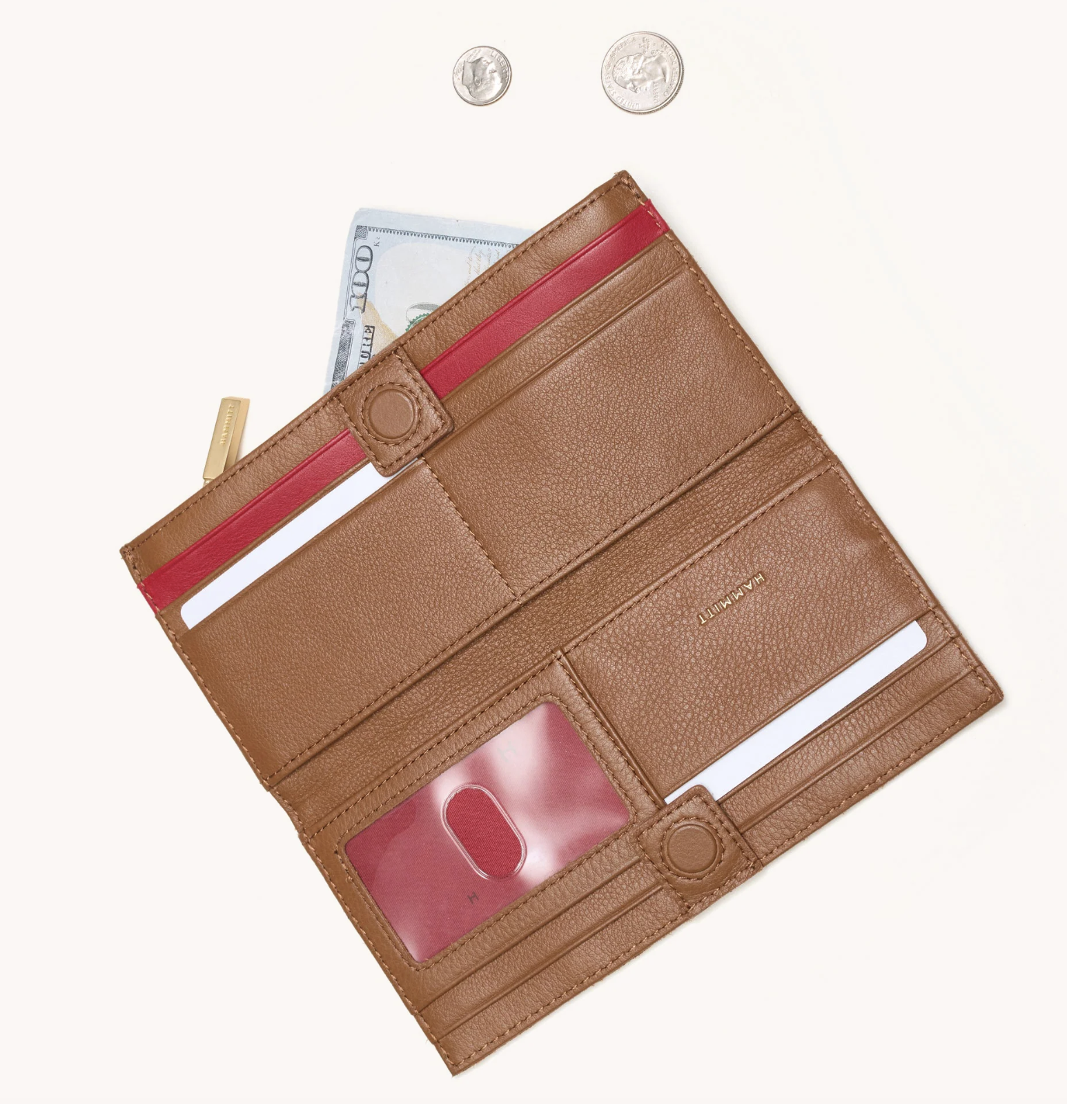 Hammitt 110 North Mahogany Pebbled Leather