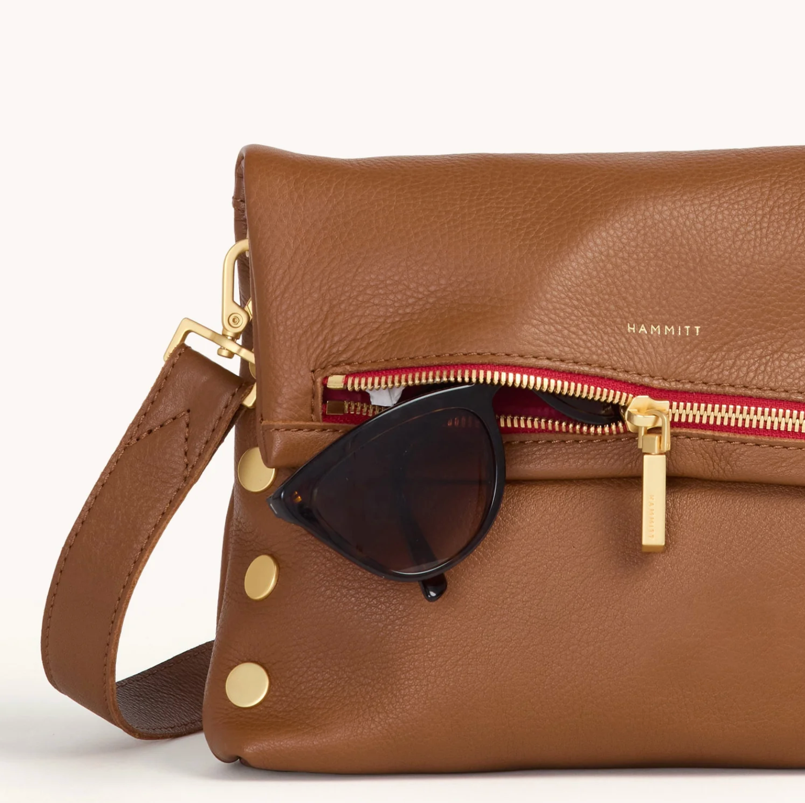 Hammitt Vip Medium Mahogany Pebbled Leather