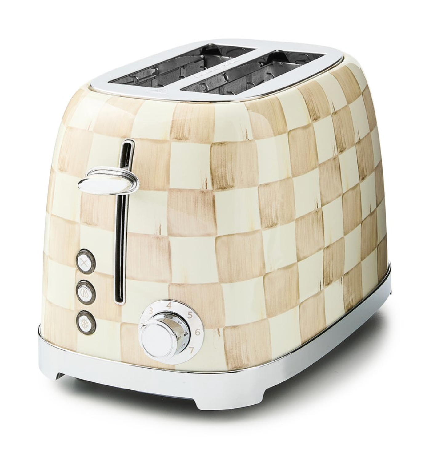 Mocha Check 2 Slice Toaster