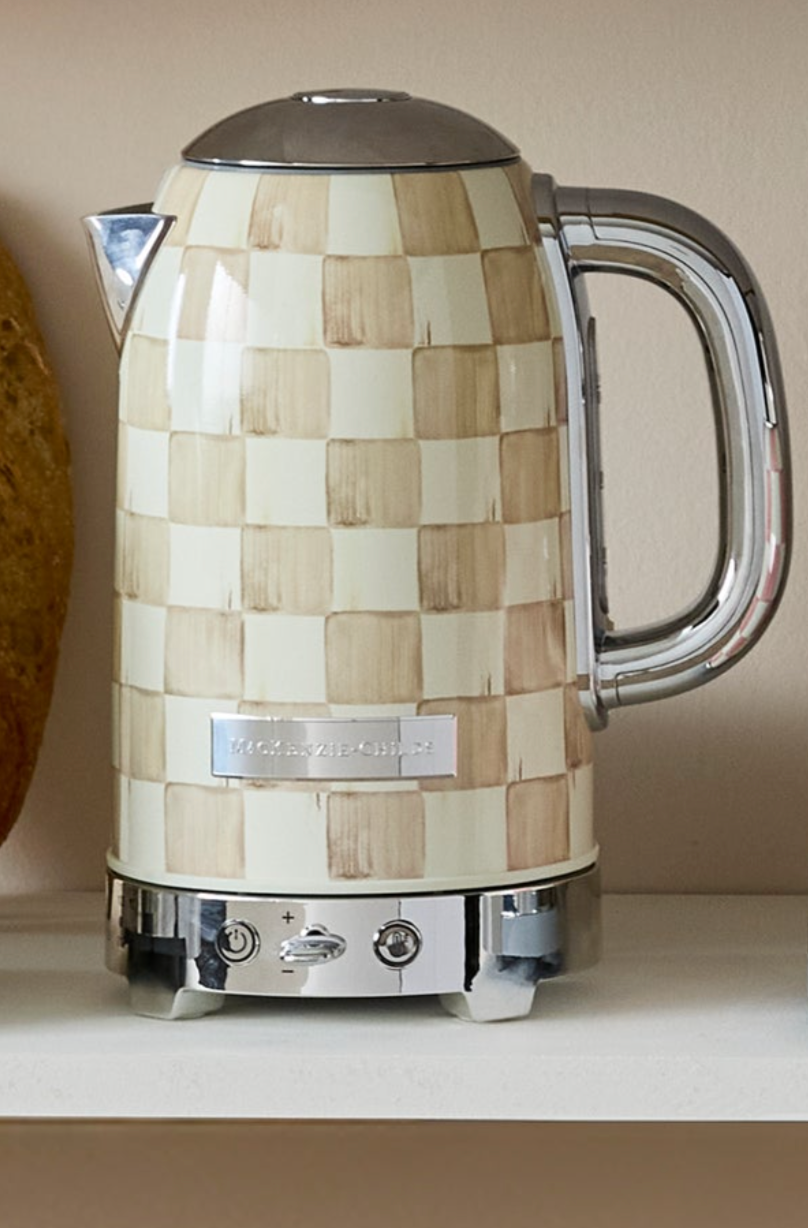 Mocha Check Electric Kettle