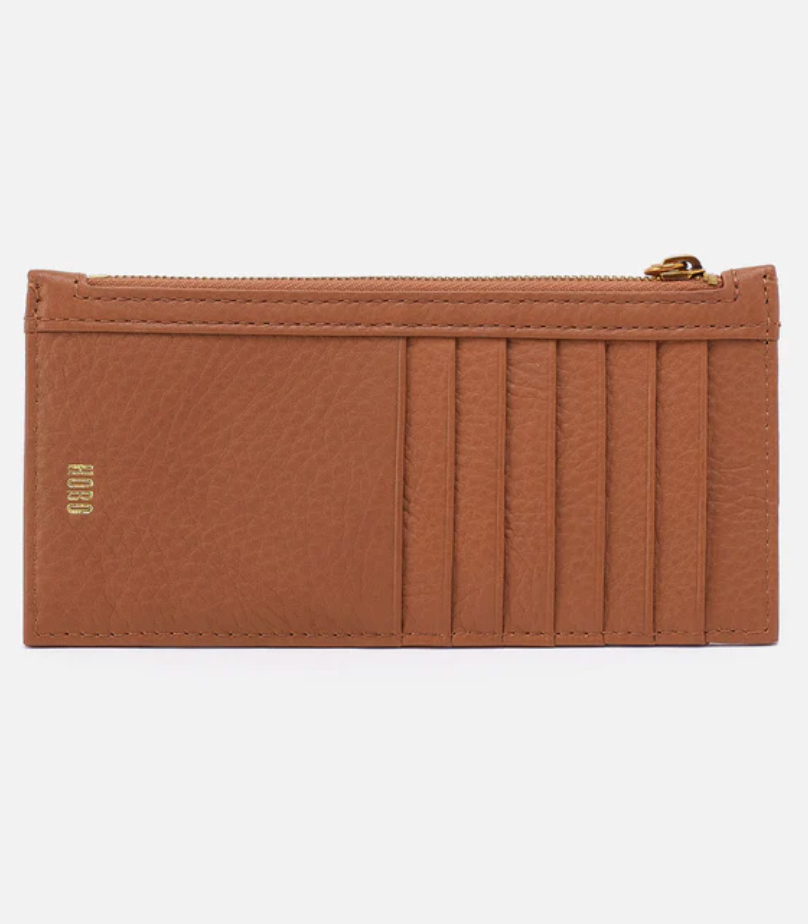 HOBO Carte Card Case - Warm Honey Pebbled Leather