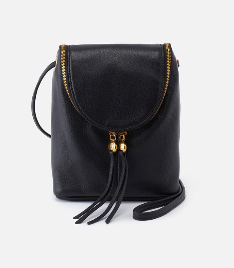 HOBO Fern Crossbody - Black Pebbled Leather