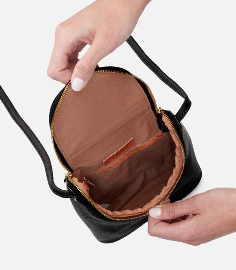 HOBO Fern Crossbody - Black Pebbled Leather