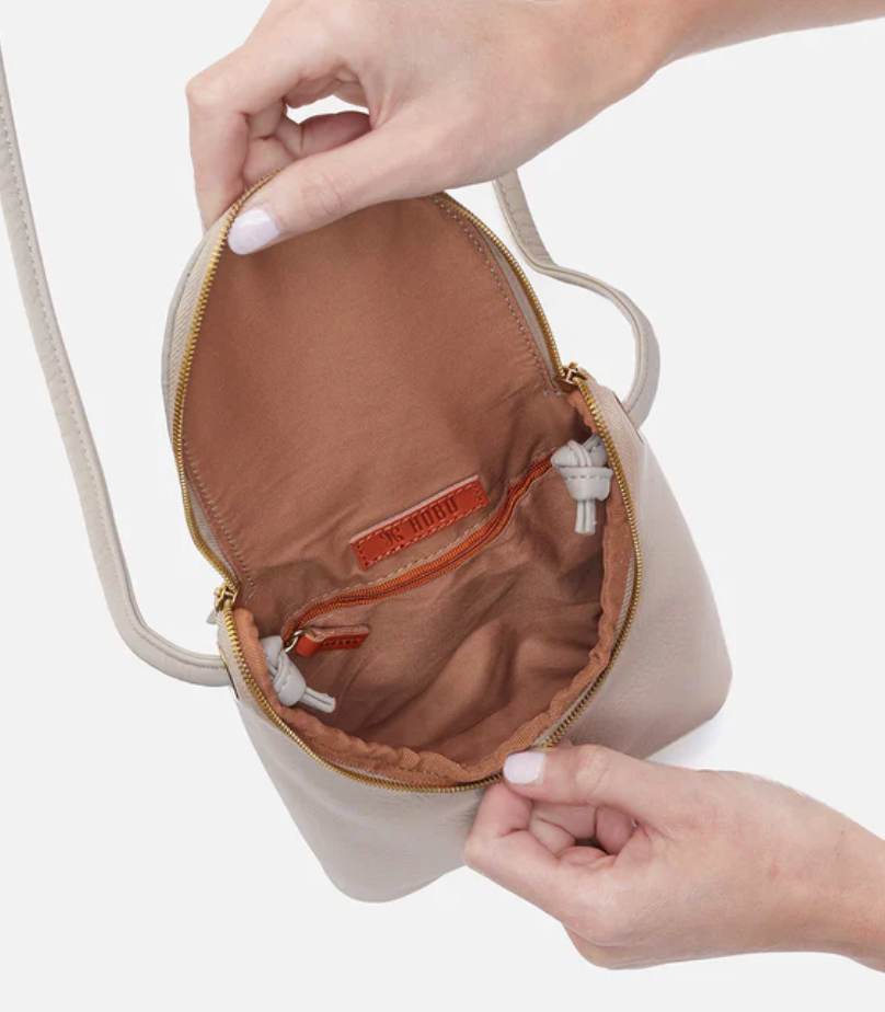 HOBO Fern Crossbody - Taupe Pebbled Leather