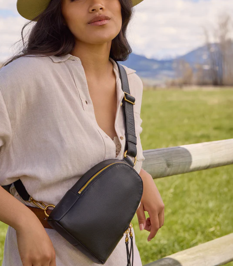 HOBO Fern Sling - Black Pebbled Leather