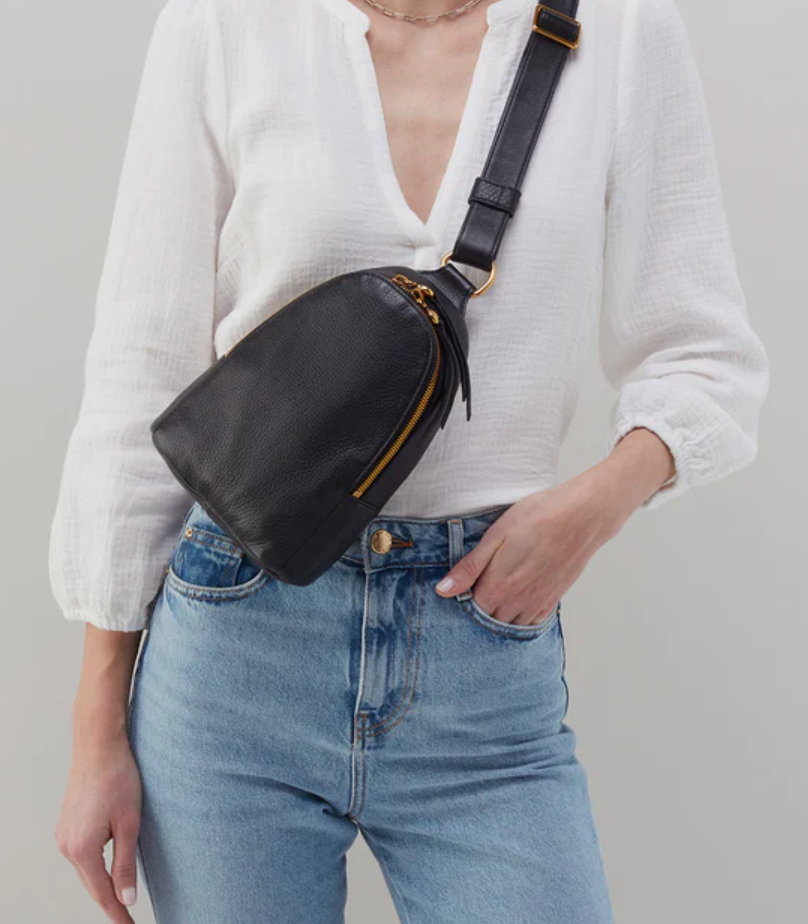 HOBO Fern Sling - Black Pebbled Leather