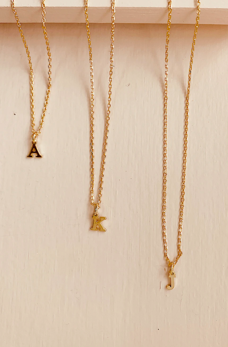 Brenda Grands Dainty Love Initial Necklace