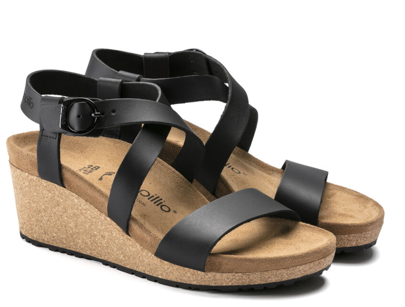 Sibyl Ring Buckle Wedge - Black