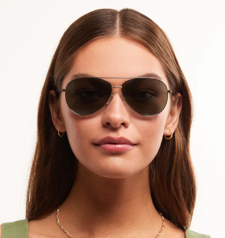 Driver Sunglasses - Gold Grey