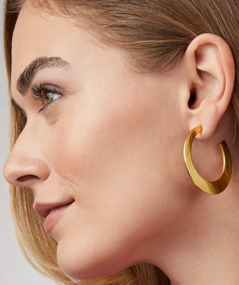 Julie Vos Luna Hoop - Gold