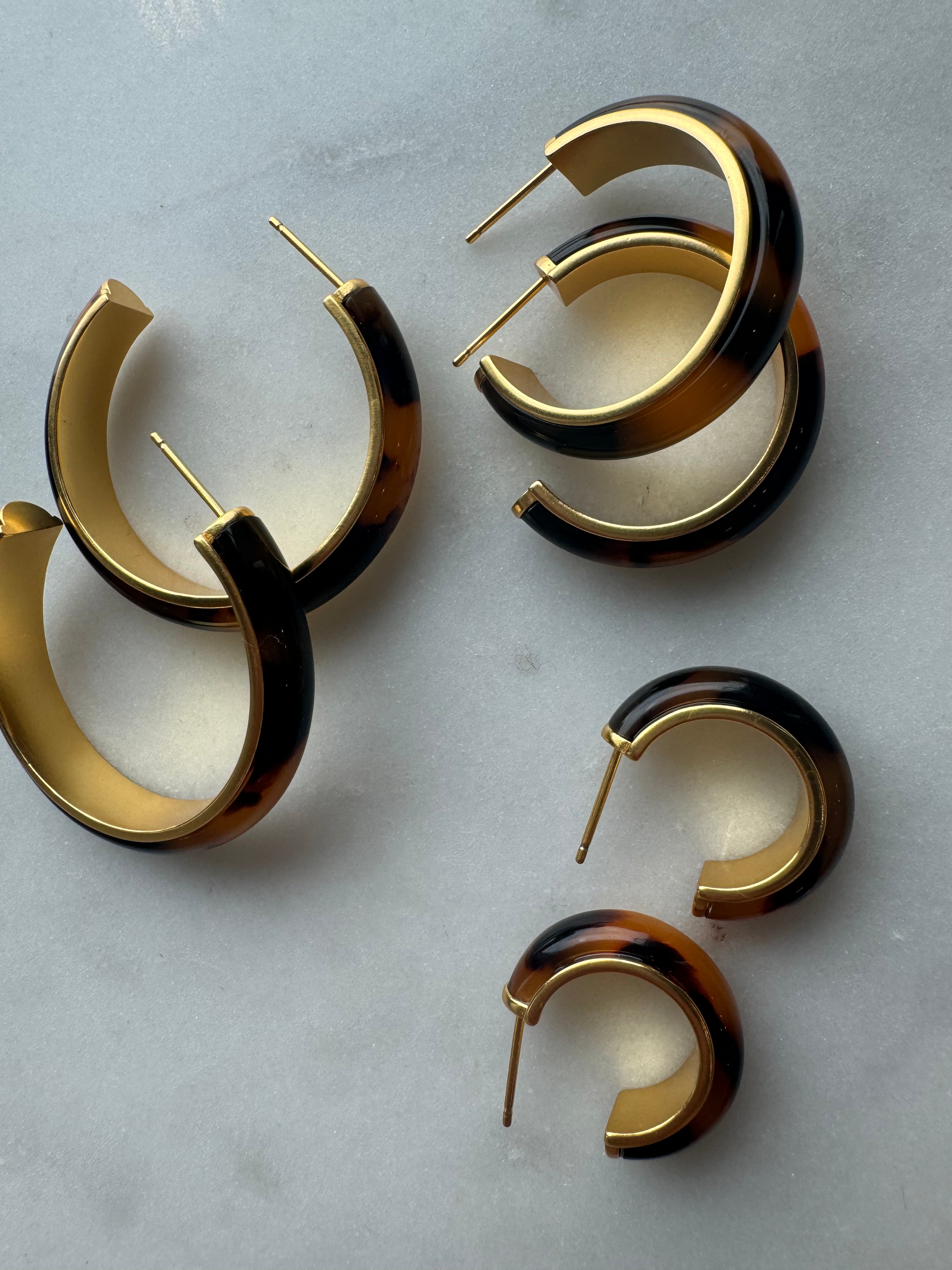 Julie Vos Carnaby Hoop Tortoise Shell