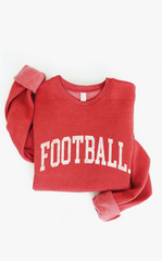 Football Sweatshirt - Cranberry