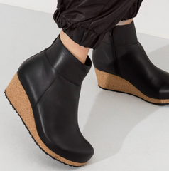 Ebba Leather Wedge Boot