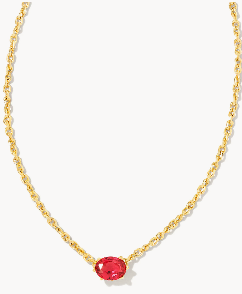 Cailin Pendant - Gold Red