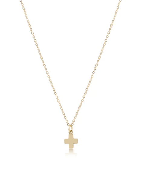 SIGNATURE CROSS GOLD CHARM NECKLACE