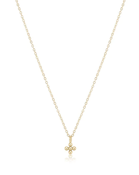 SIGNATURE CROSS GOLD CHARM NECKLACE SMALL