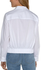 Button Front Shirt White