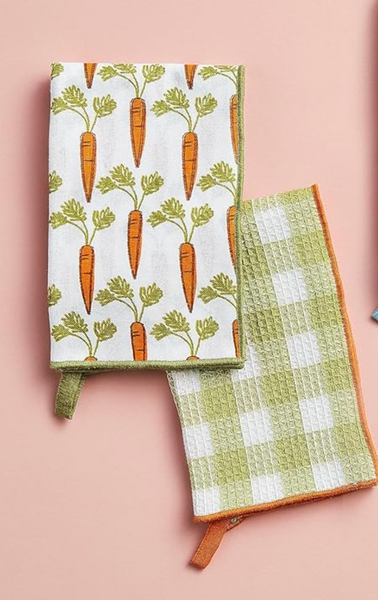 Mudpie Carrot Spring Towel Set