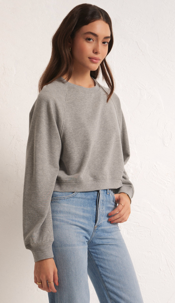 Crop Out Sweatshirt - Grey