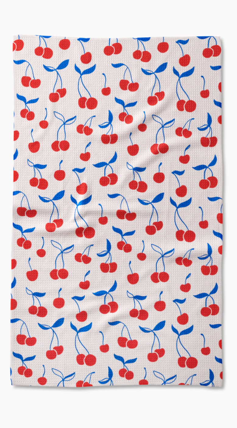 Geometry Very Cherry Tea Towel