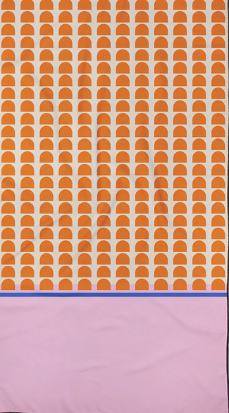 Geometry Pink Illusion Beach Towel