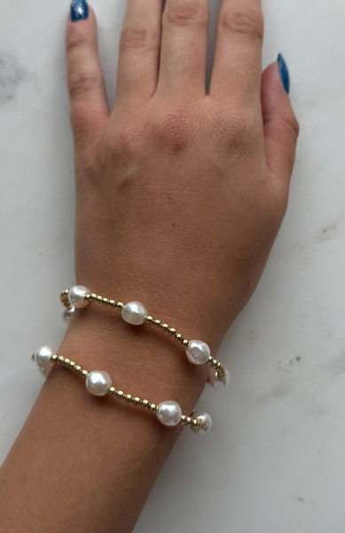 Admire Pearl Gold Bracelet 3mm