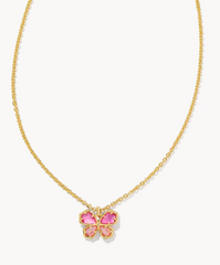Mae Butterfly Pink Necklace