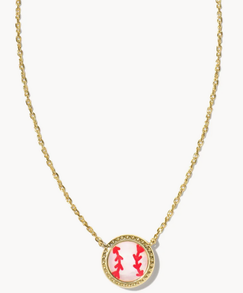 Baseball Short Necklace - Gold